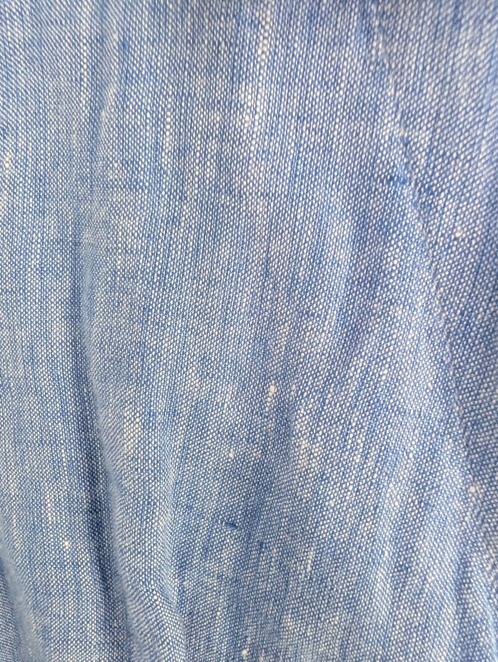 Women's Talbot's Linen Blue Faux Wrap Midi Dress Size 8 - Picture 6 of 10
